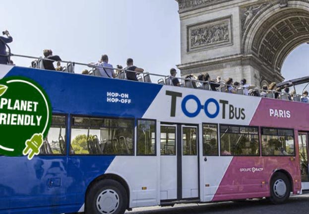 Biljetter till Hop on Hop off buss i Paris med Tootbus